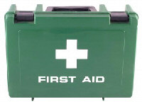First aid box and training